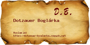 Dotzauer Boglárka névjegykártya